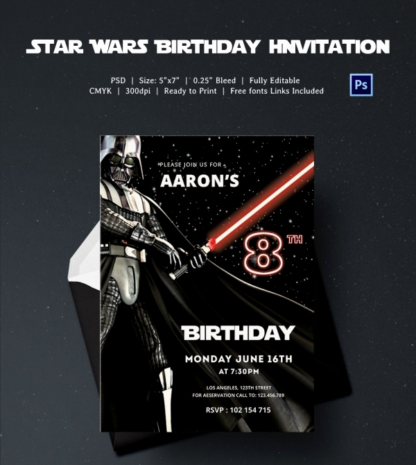Star Wars Invitation Templates New 23 Star Wars Birthday Invitation Templates – Free Sample