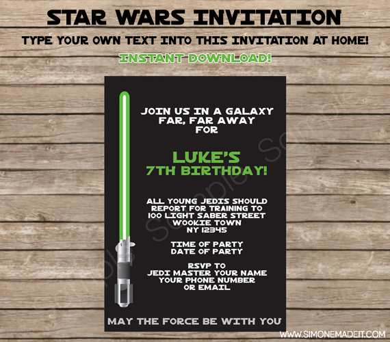 Star Wars Party Invitation Template Awesome Star Wars Party Invitations Template