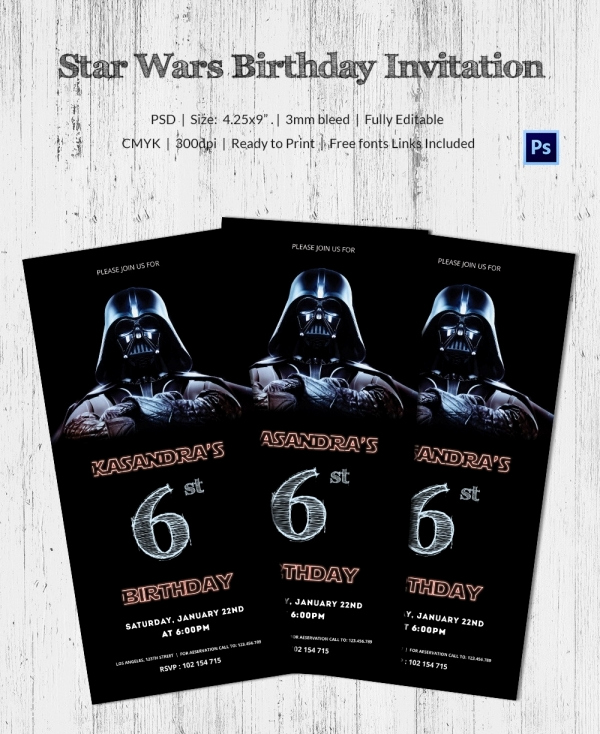 Star Wars Party Invitation Template Fresh 23 Star Wars Birthday Invitation Templates – Free Sample