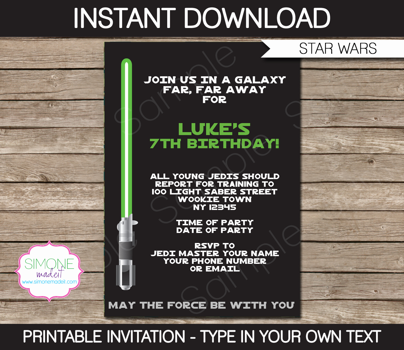 Star Wars Party Invitation Template Inspirational Star Wars Invites