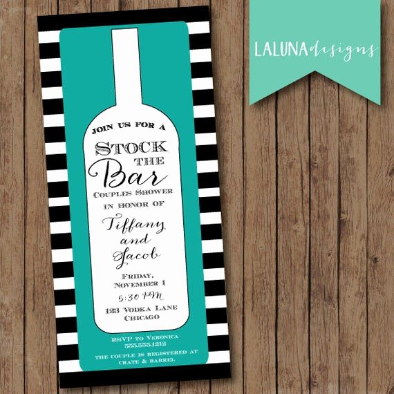 Stock the Bar Invitation Wording Awesome Stock the Bar Invitation Stock the Bar Invite by Lalunadesigns