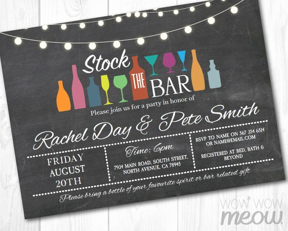 Stock the Bar Invitation Wording Awesome Stock the Bar Invitations Engagement Party Couples Shower