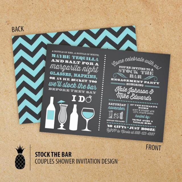 Stock the Bar Invitation Wording Best Of Stock the Bar Couples Engagement Party Invitations