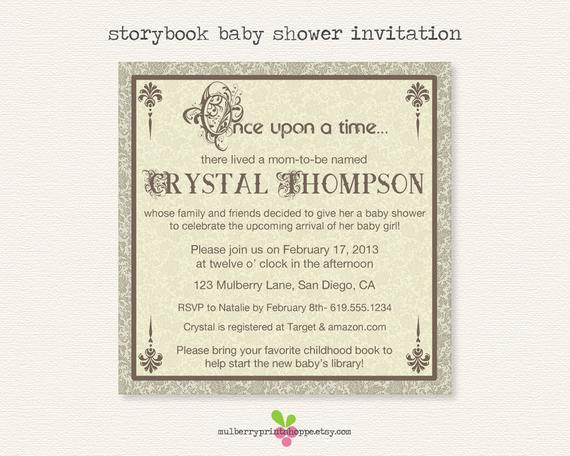 Storybook Baby Shower Invitation Wording Best Of Storybook Baby Shower Invitation