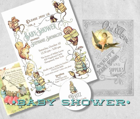 Storybook Baby Shower Invitation Wording Fresh Storybook Baby Shower Invitation Beatrix by