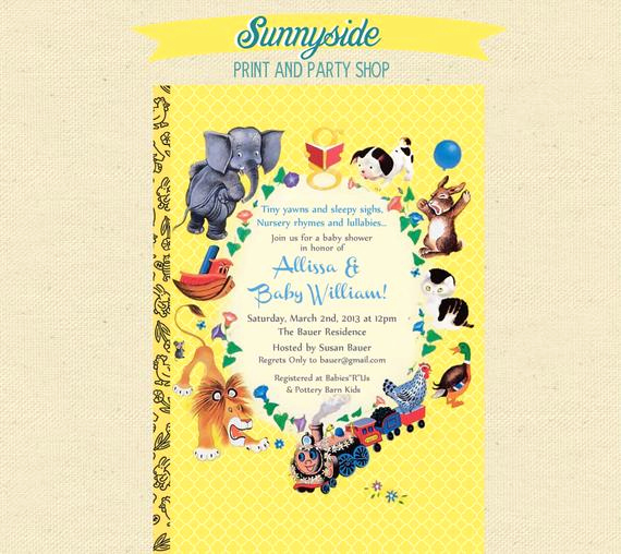 Storybook Baby Shower Invitation Wording Unique Baby Shower Golden Book Storybook Invites by