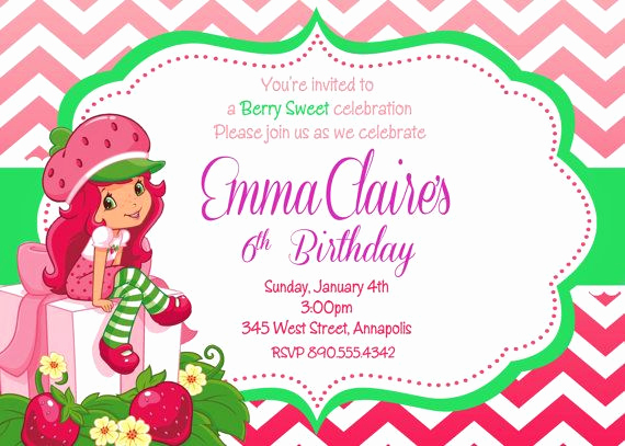 Strawberry Shortcake Invitation Template Free Best Of 1000 Images About Strawberry Shortcake Invitations On