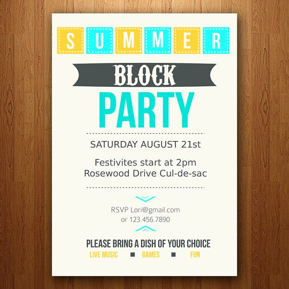 Summer Party Invitation Wording Elegant Customizable Summer Party Invitation Block Pool Bbq by