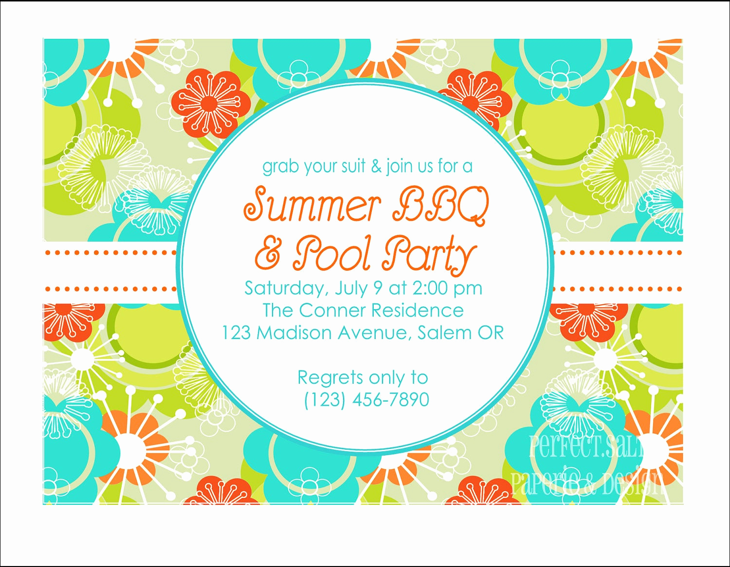 Summer Party Invitation Wording Inspirational Printable Summer Party Invitation Pool Party by