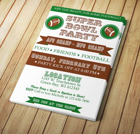 Super Bowl Party Invitation Template New 29 Best Images About Super Bowl Invitations Templates and