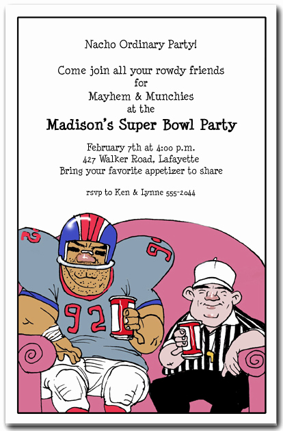 Super Bowl Party Invitation Wording Best Of Couch Bud S Super Bowl Party Invitations