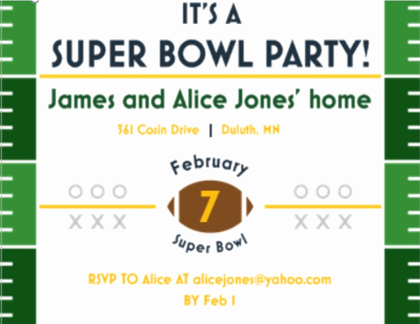 Superbowl Party Invitation Template Best Of Super Bowl Party Invitations 2018 Football