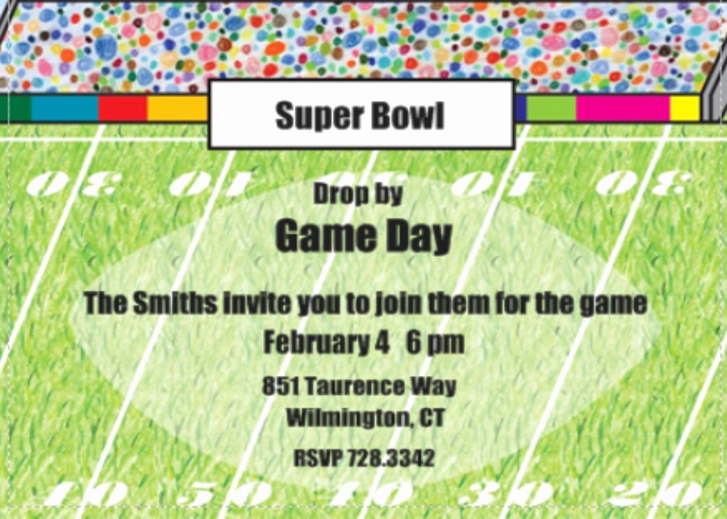 Superbowl Party Invitation Template Inspirational Super Bowl Party Invitations 2018 Football