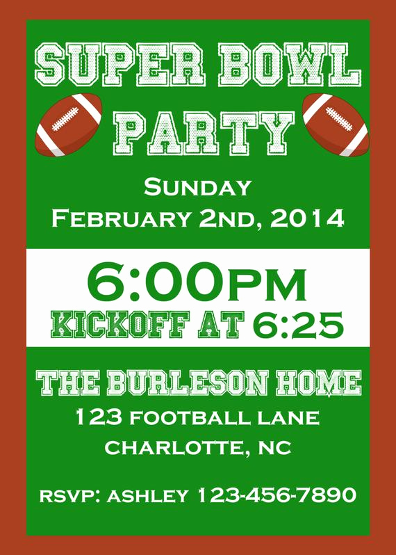 Superbowl Party Invitation Wording Luxury Items Similar to Super Bowl Party Invitation On Etsy