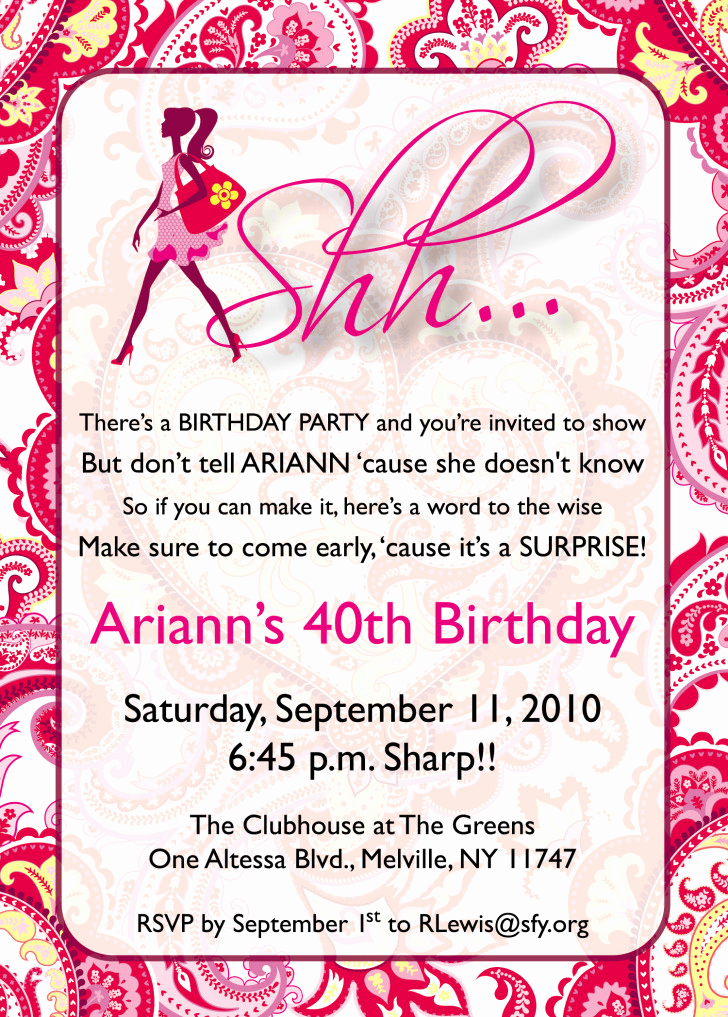 Suprise Birthday Party Invitation Elegant Free Printable Surprise Birthday Invitations