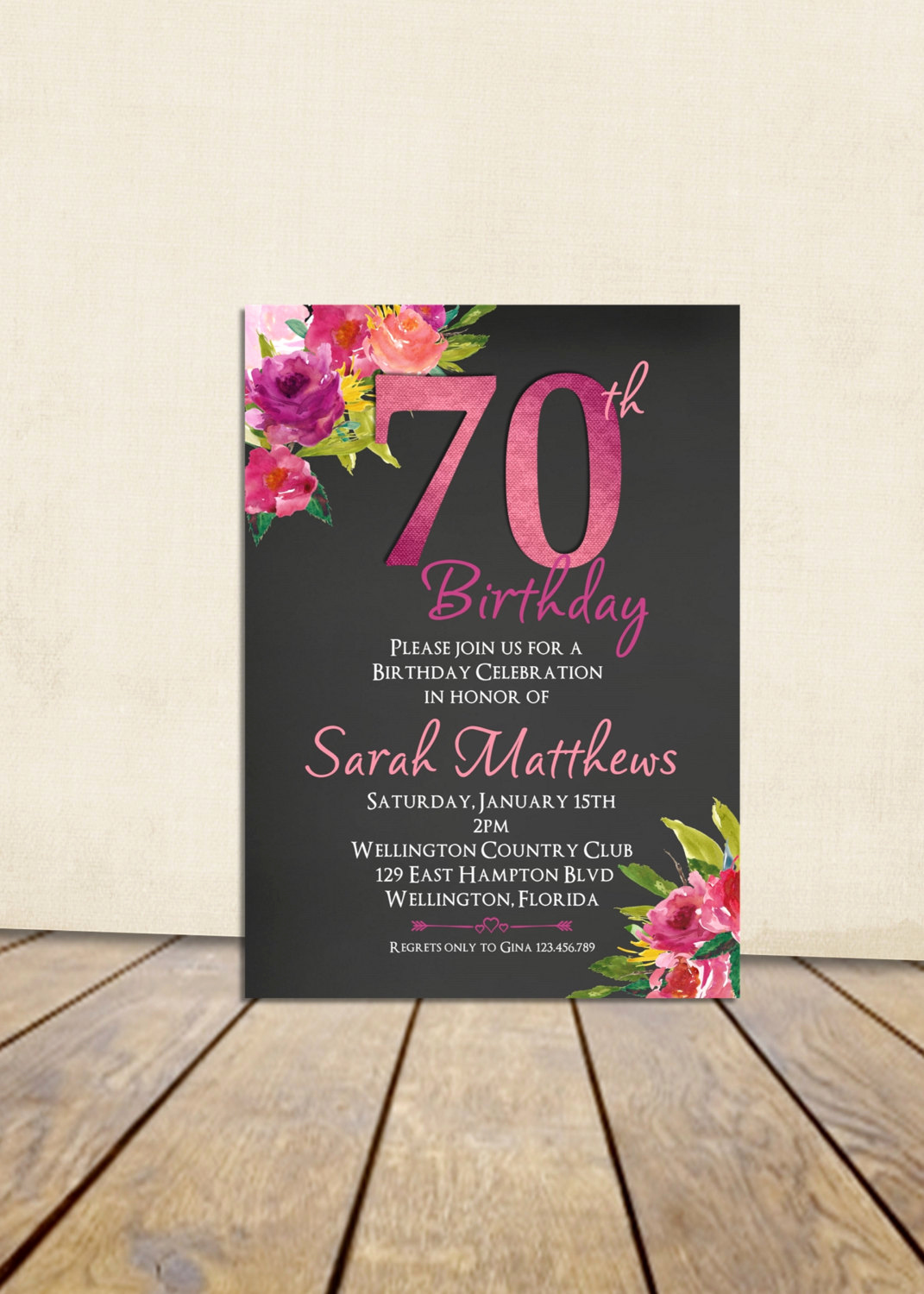 Surprise 70th Birthday Invitation Wording Inspirational 70th Birthday Invitation Surprise Birthday Invitation Any