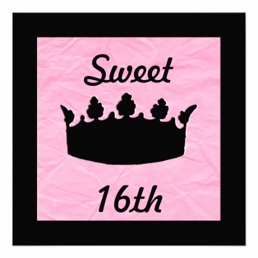 Sweet 16th Invitation Wording Awesome Sweet 16th Crown Invitations