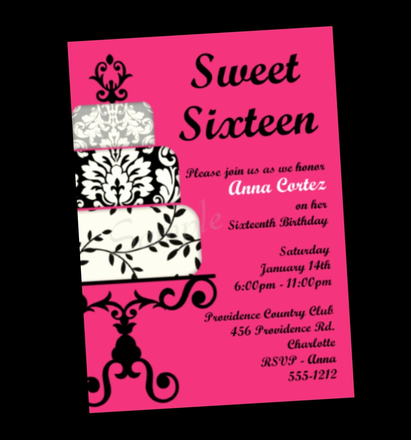 Sweet Sixteen Invitation Wording Awesome Sweet 16 Birthday Invitation Sweet Sixteen Party by