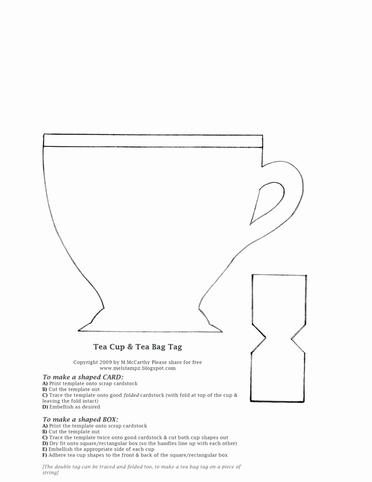 Tea Bag Invitation Template Best Of Tea Cup Cut Outs