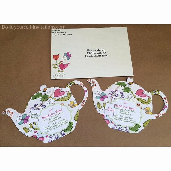 Tea Bag Invitation Template Lovely Printable Tea Party Invitation Bridal Tea Party Invitation