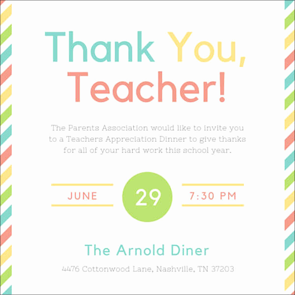 Teacher Appreciation Lunch Invitation Fresh 8 Appreciation Dinner Invitations Word Psd Ai