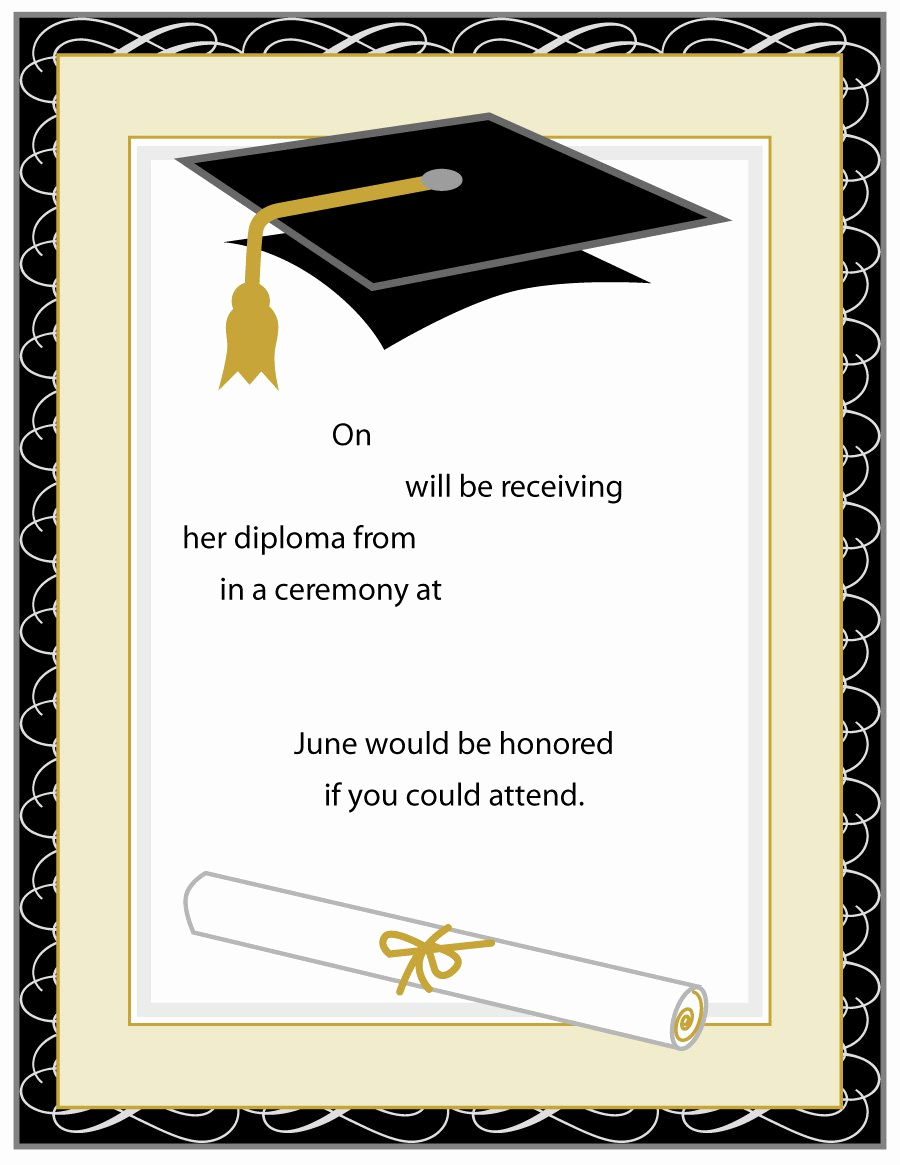 Template for Graduation Invitation Lovely 40 Free Graduation Invitation Templates Template Lab
