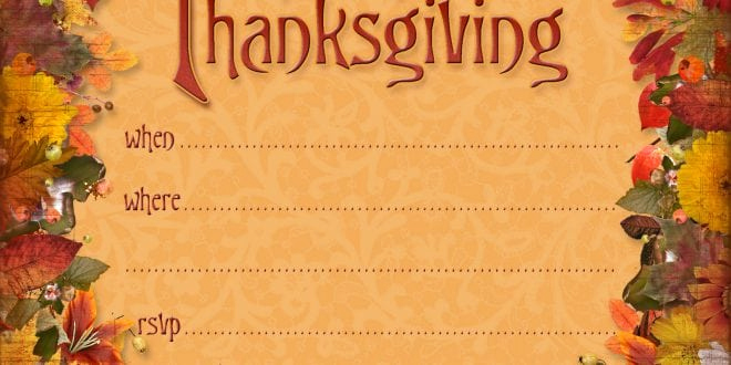 Thanksgiving Invitation Templates Free Word Awesome Thanksgiving Invitation Templates Printable