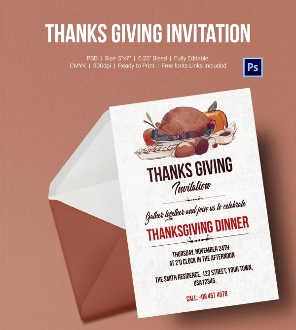 Thanksgiving Invitation Templates Free Word Fresh 73 Thanksgiving Templates Editable Psd Ai Eps format