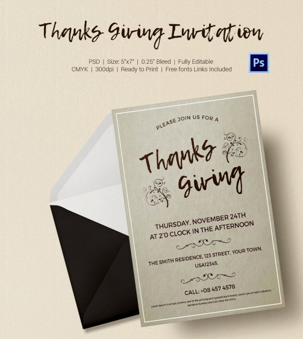 Thanksgiving Invitation Templates Free Word Luxury 73 Thanksgiving Templates Editable Psd Ai Eps format