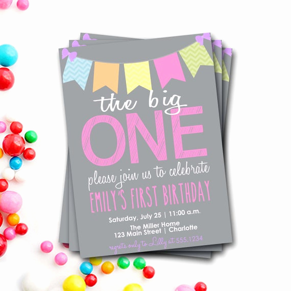 The Big One Birthday Invitation Awesome the Big E Birthday Invitation First Birthday Invitation