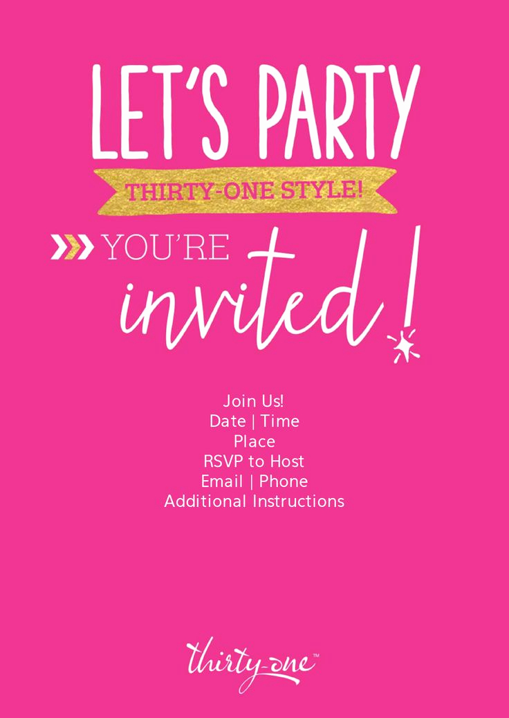 Thirty One Party Invitation Unique 17 Best Images About Thirty E On Pinterest