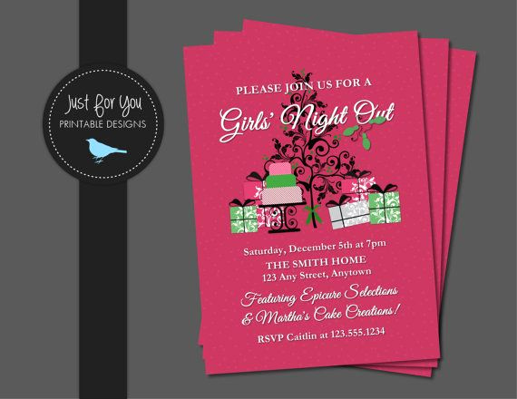 Thirty One Party Invitation Wording Luxury Christmas Invitation Girls Night Out Home Party