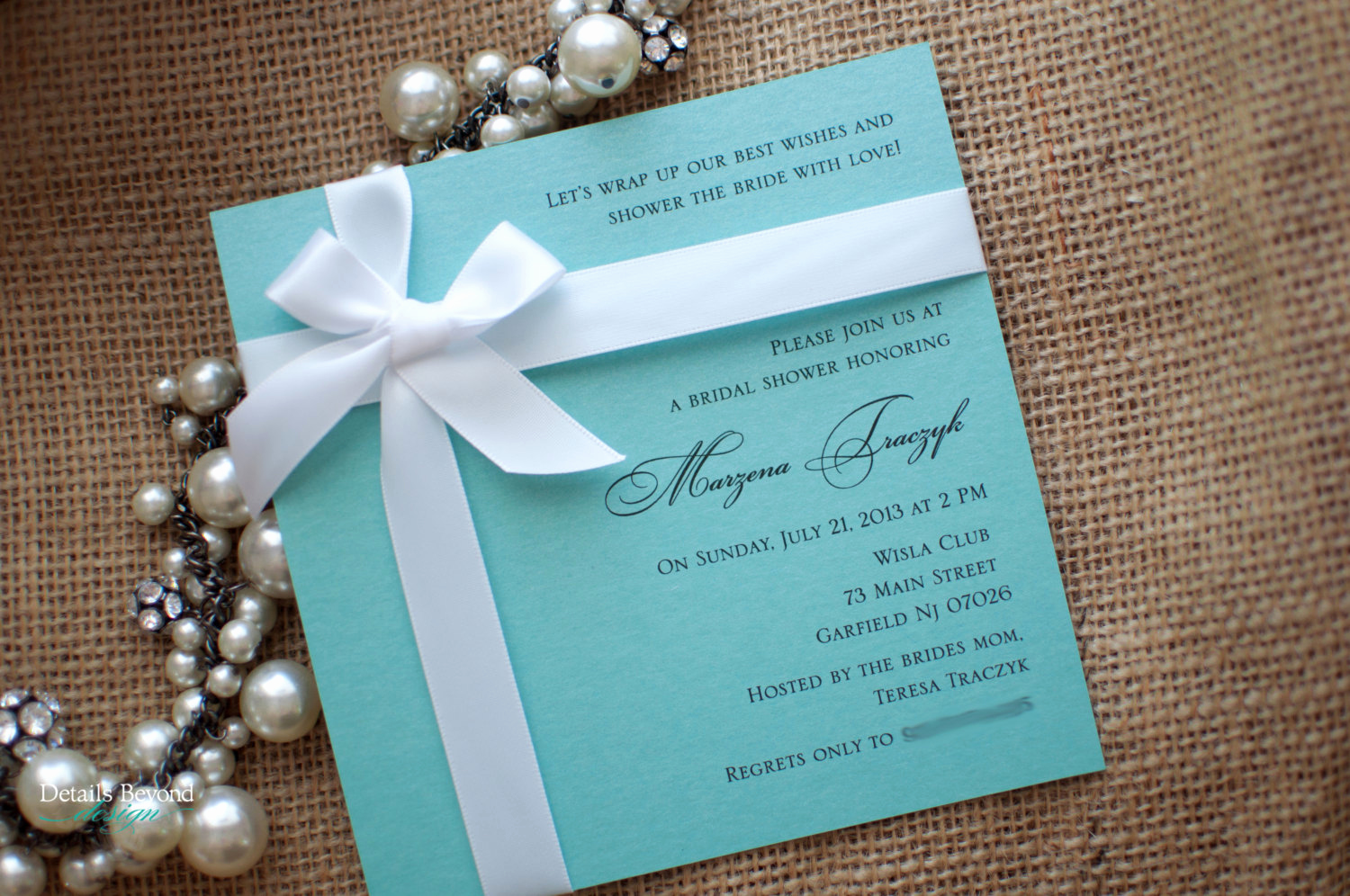 Tiffany and Co Invitation Template Lovely Tiffany Box Bridal Shower Invitation On Tiffany Blue