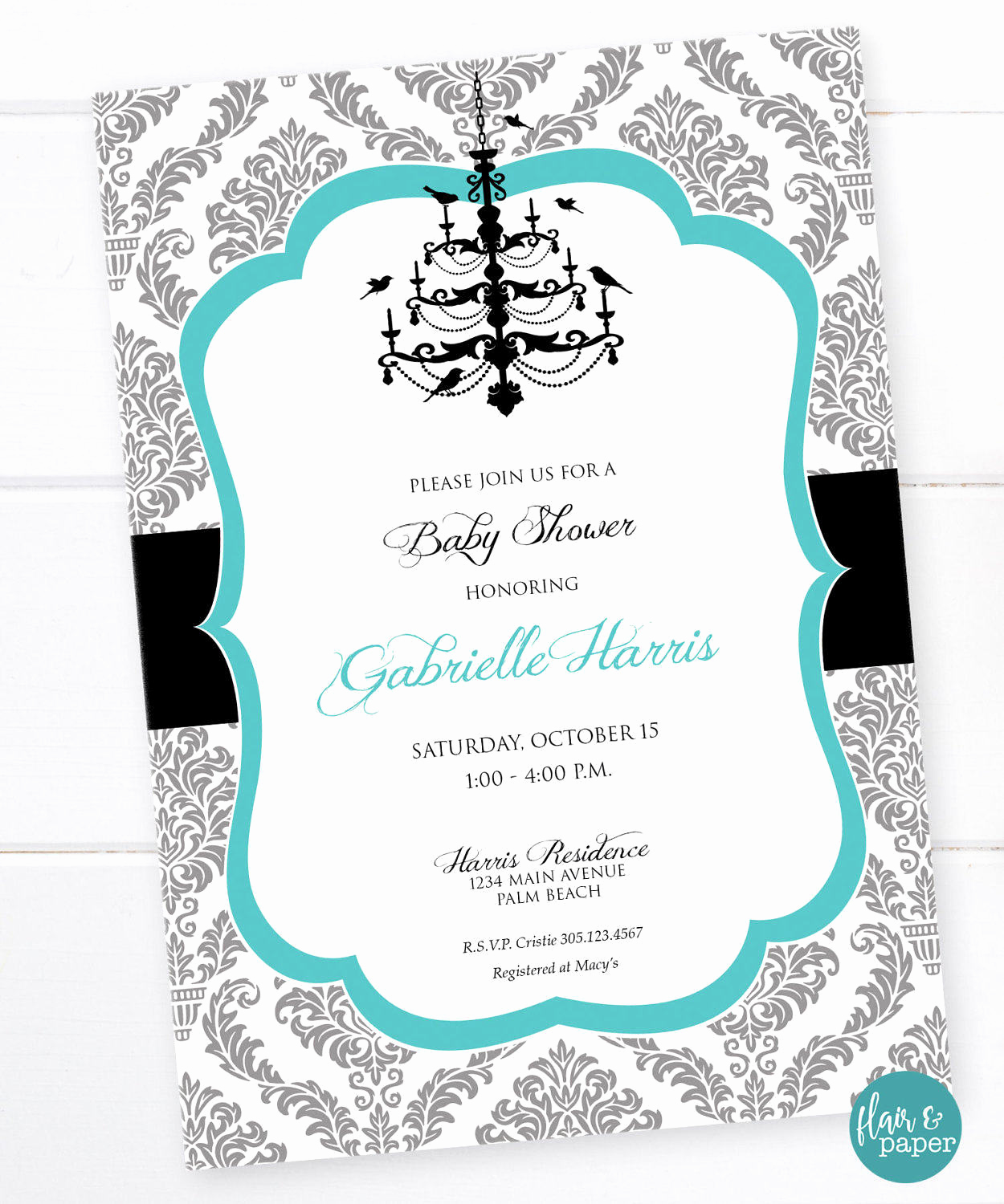 Tiffany Baby Shower Invitation Beautiful Breakfast at Tiffany S Baby Shower Invitation with