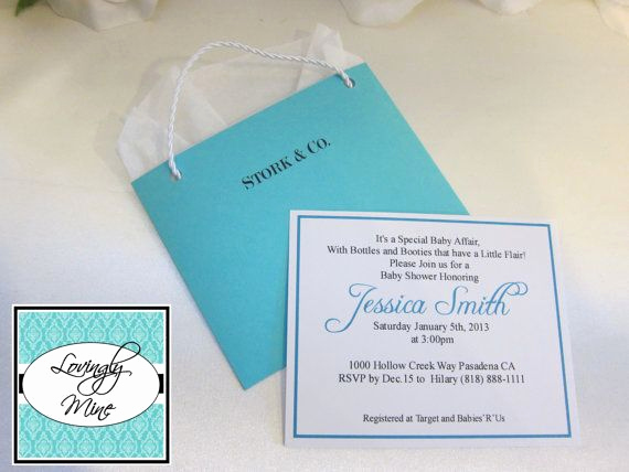 Tiffany Baby Shower Invitation Fresh Baby Shower Invitations Stork &amp; Co Tiffany Co by