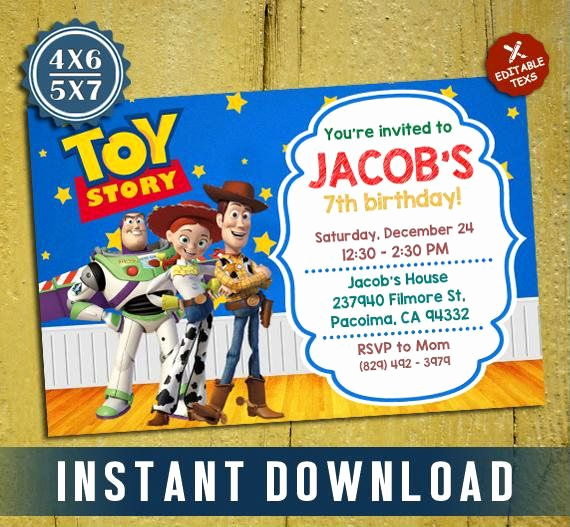 Toy Story Invitation Template Download Elegant Best 25 toy Story Invitations Ideas On Pinterest