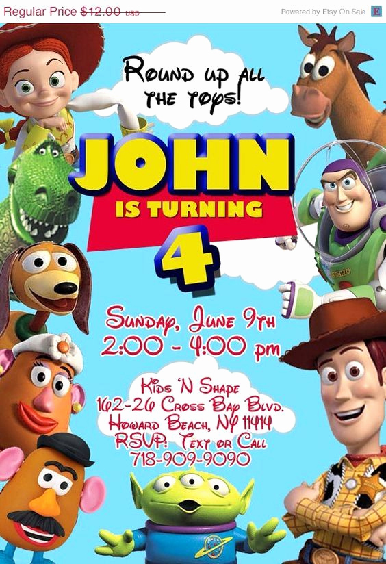Toy Story Invitation Templates Elegant Free Free Template Personalized toy Story Birthday