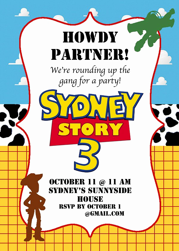 Toy Story Invitation Templates Free Lovely toy Story Birthday Party Ideas