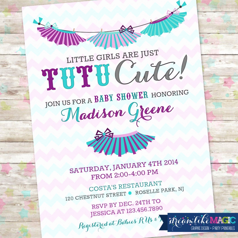 Tutu Baby Shower Invitation Inspirational Tutu Baby Shower Invitation Baby Girl Invite Tutu Cute Baby