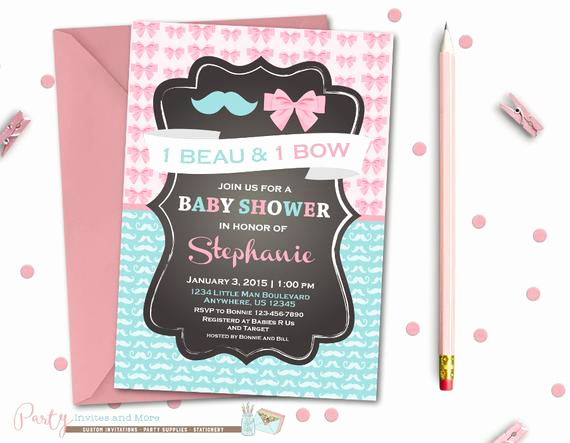 Twin Baby Shower Invitation Ideas New Twins Baby Shower Invitation Boy Girl Baby Shower Invitation