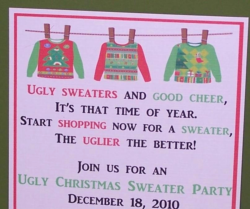 Ugly Christmas Party Invitation Beautiful Invitations Ugly Sweater Party Christmas by