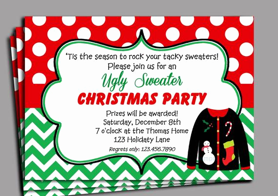 Ugly Christmas Sweater Party Invitation Lovely Items Similar to Christmas Ugly Sweater Party Invitation