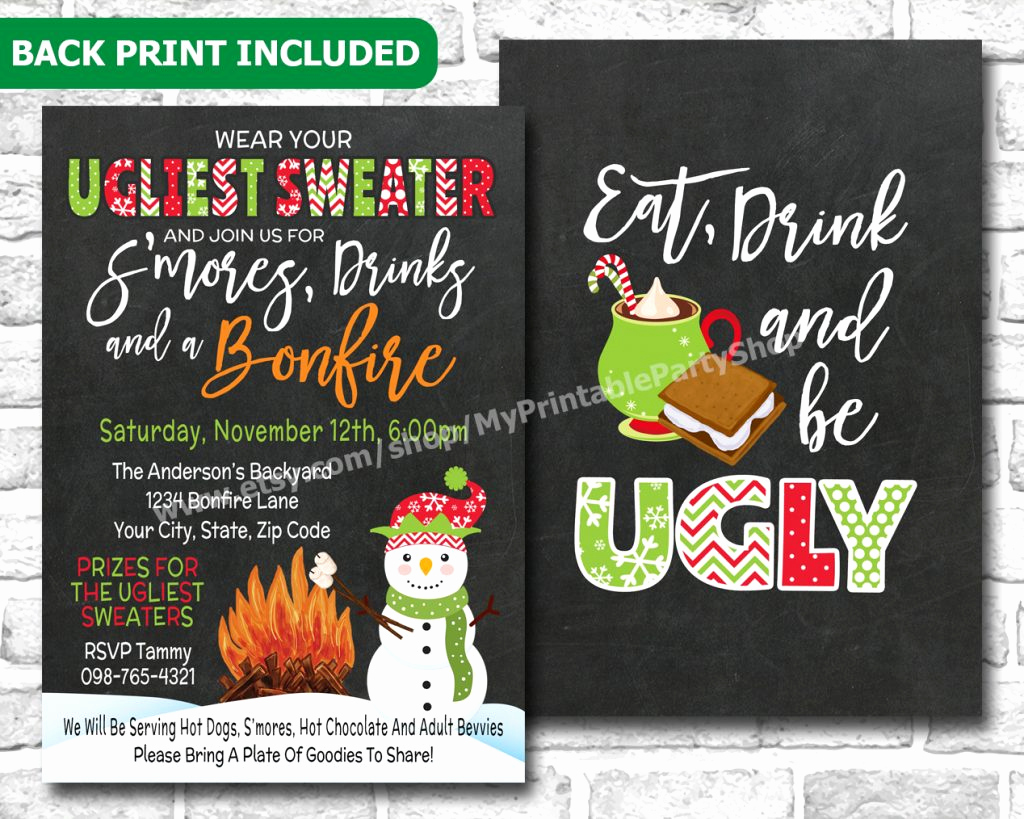 Ugly Christmas Sweater Party Invitation New Ugly Christmas Sweater Party Invitations – Glitter N Spice
