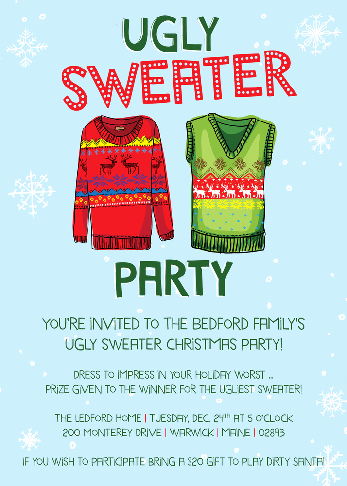 Ugly Sweater Contest Invitation Inspirational Ugly Sweater Party Invite by Small Moments Mrs Weber S