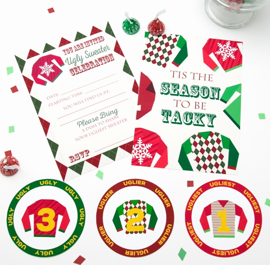 Ugly Sweater Contest Invitation Lovely Ugly Sweater Party Invitations and Medals Free Printable