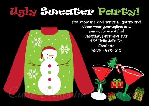 Ugly Sweater Invitation Ideas Awesome Ugly Sweater Party Invitation Printable Digital