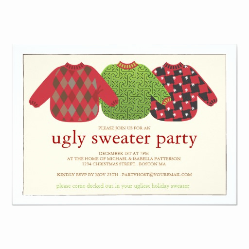 Ugly Sweater Invitation Template Free Inspirational Ugly Christmas Sweater Party Invitation