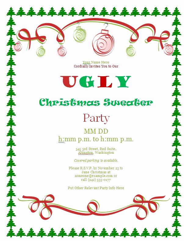 Ugly Sweater Invitation Template Free Unique Ugly Christmas Sweater Party Ideas the Ultimate Guide