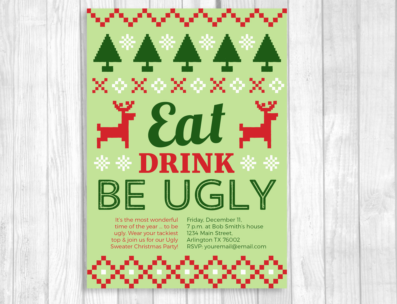 Ugly Sweater Party Invitation Free Inspirational Weddings by Susan Ugly Christmas Sweater Party Printable