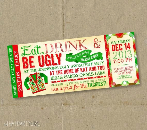 Ugly Sweater Party Invitation Fresh 12 Ugly Sweater Invitations Christmas Party